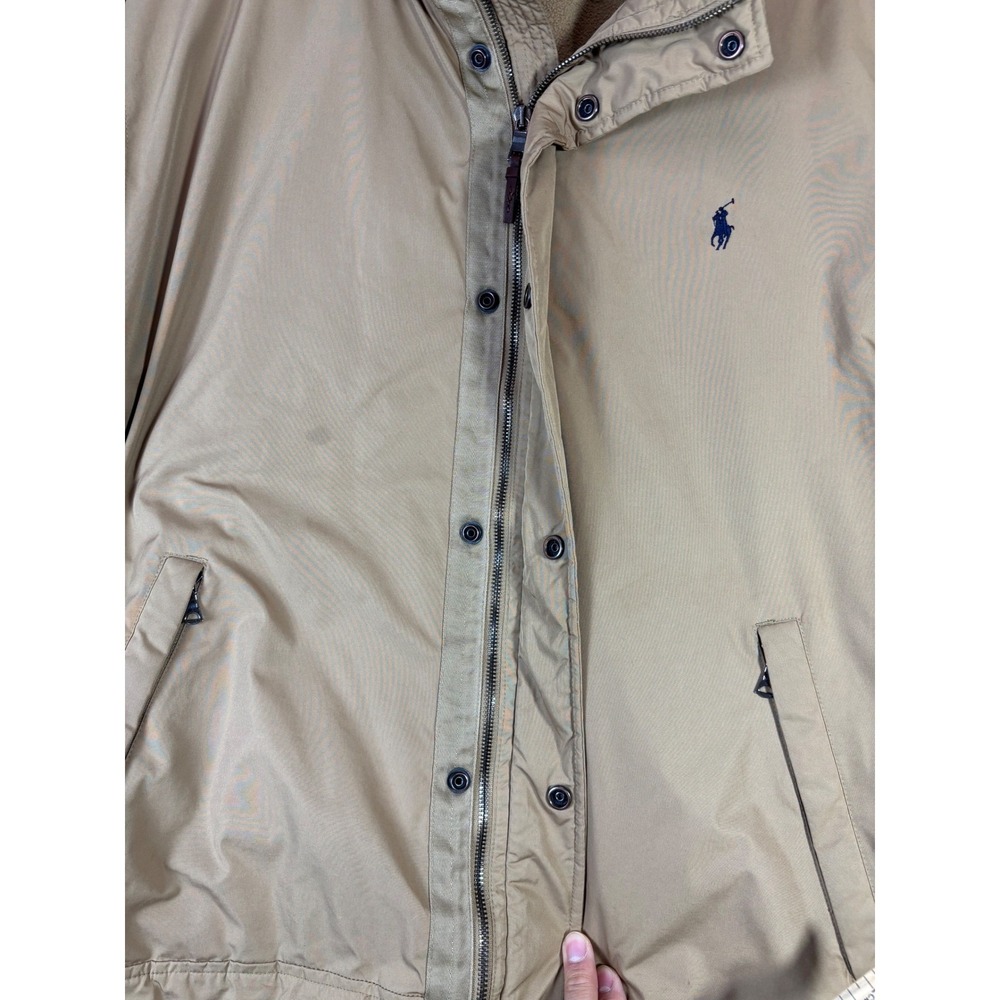 Polo Ralph Lauren Mens XXL Tan Harrington Jacket Fleece Lined Stowaway Hood - Picture 4 of 12